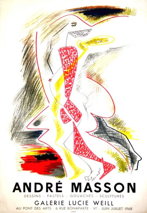 Литография Masson - Galerie Lucie Weill 1968