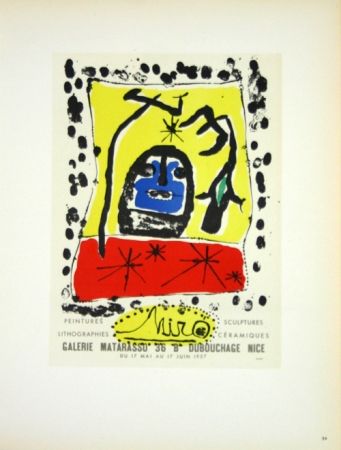 Литография Miró - Galerie Matarasso Nice