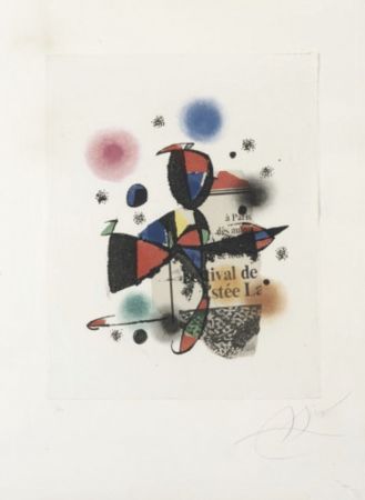 Офорт И Аквитанта Miró - Gaudi XV
