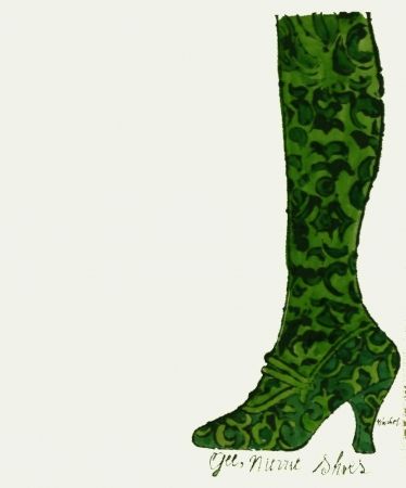 Литография Warhol - Gee, Merrie Shoes (Green)
