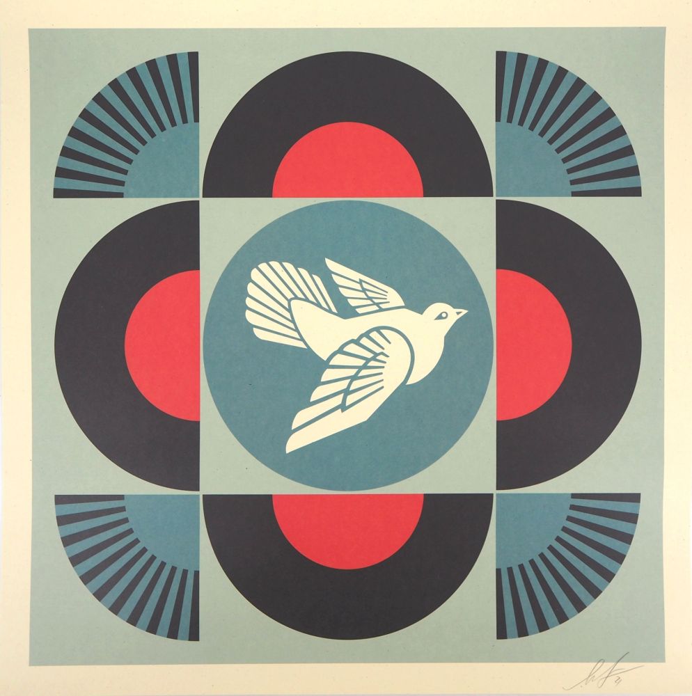 Сериграфия Fairey - Geometric Dove - Black