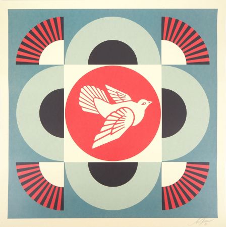 Сериграфия Fairey - Geometric Dove - Blue
