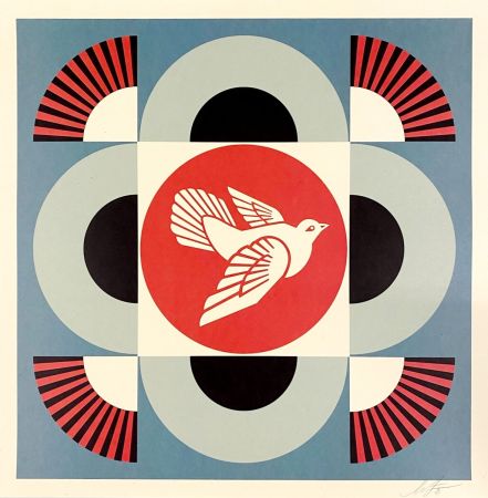 Литография Fairey - Geometric Dove (Blue)