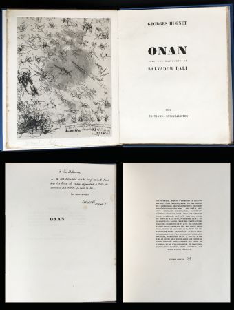 Иллюстрированная Книга Dali - Georges Hugnet : ONAN. 1 gravure originale signée (1934)