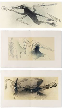 Иллюстрированная Книга Lam - Ghérasim Luca : APOSTROPH’ APOCALYPSE. 14 eaux-fortes de Wifredo Lam (1967).