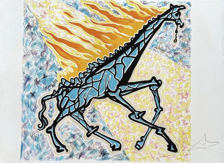 Литография Dali - Girafe en feu