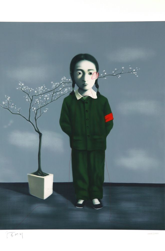 Литография Xiaogang - Girl and Tree - Planche No. 13