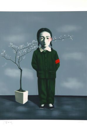 Литография Xiaogang - Girl and Tree - Planche No. 13