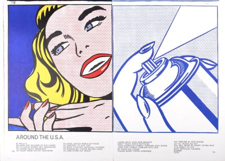 Литография Lichtenstein - Girl & Spray Can, 1964