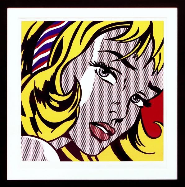Сериграфия Lichtenstein - Girl with Hair Ribbon