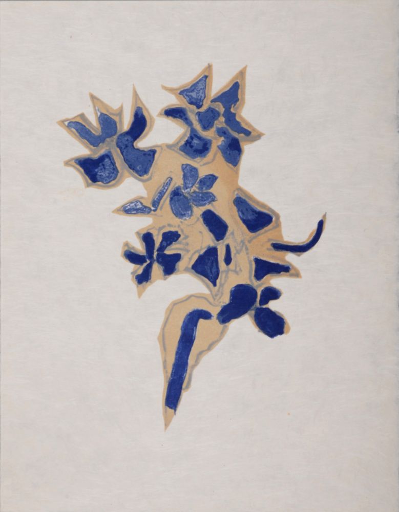 Литография Braque - Giroflée bleue, 1963