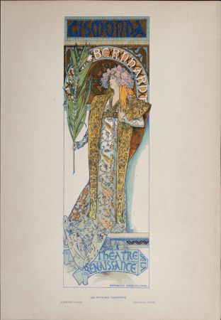 Литография Mucha - Gismonda (Sarah Bernhardt), 1896