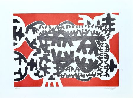Нет Никаких Технических Capogrossi - Giuseppe Capogrossi (1900–1972) - Linocut on paper - 1958