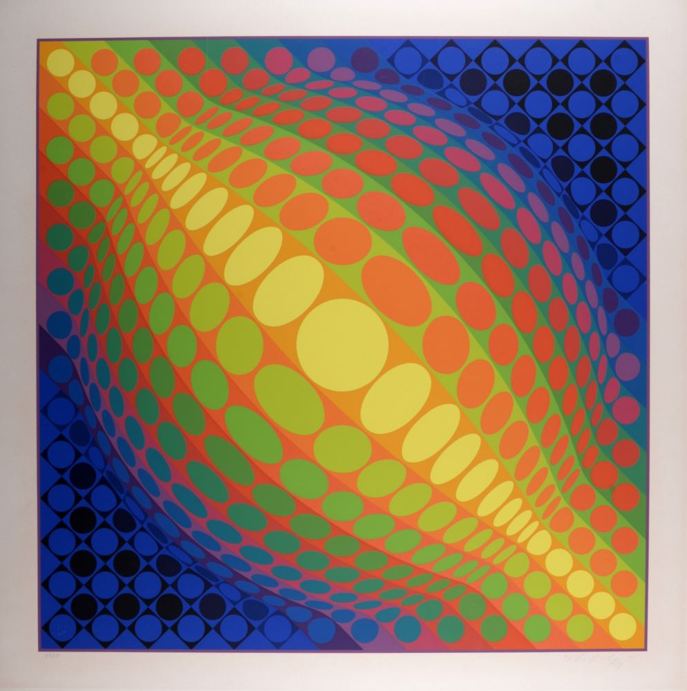 Сериграфия Vasarely - Globe, 1974 - Hand-signed