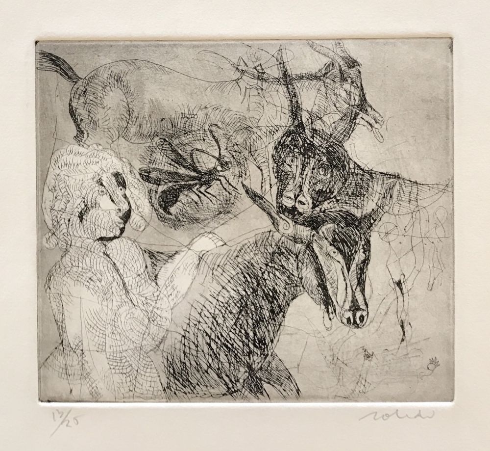 Гравюра Toledo - Goats with Woman 