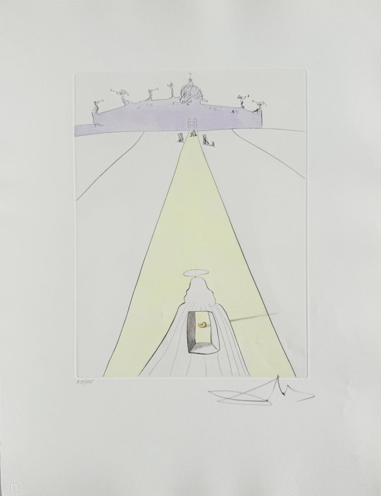 Офорт Dali - God, Time, Space, and the Pope
