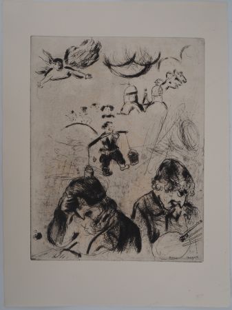 Гравюра Chagall - Gogol et Chagall