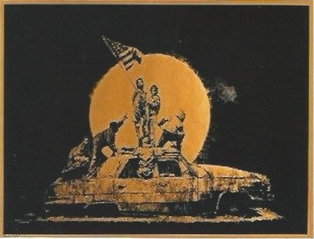 Сериграфия Banksy - Gold Flag 
