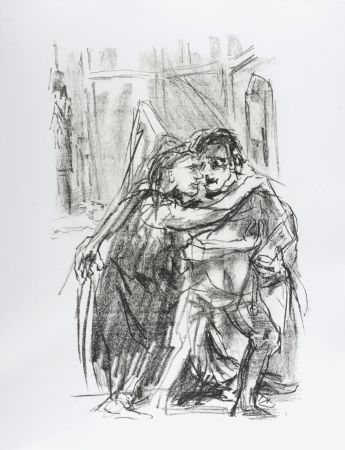 Литография Kokoschka - Goneril and Edmund, 1963