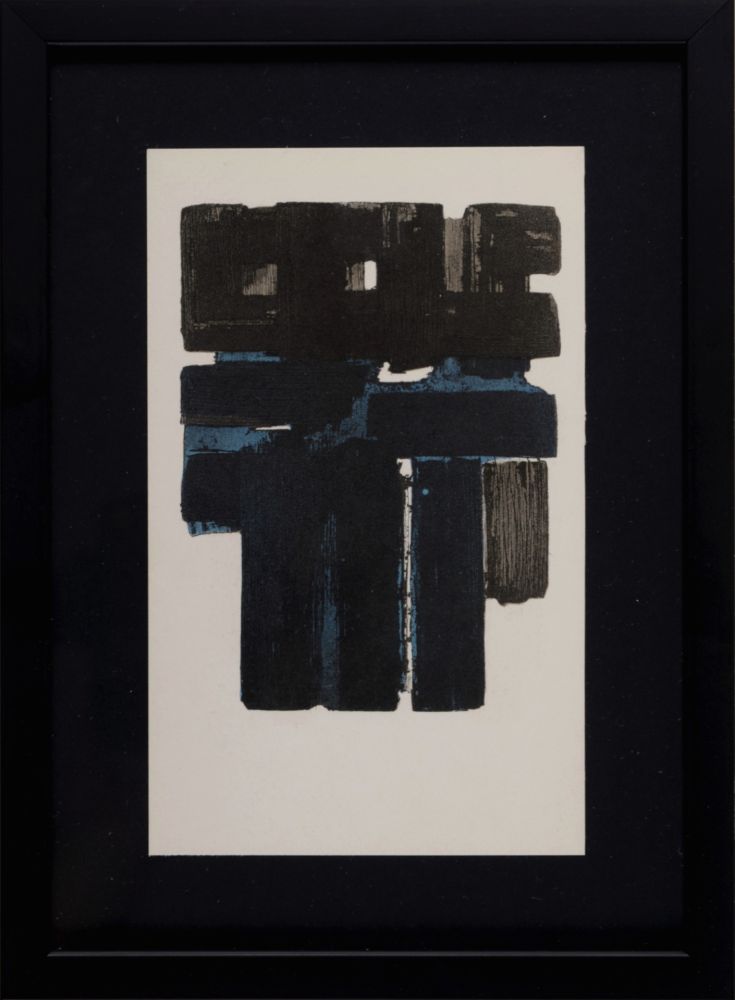 Трафарет Soulages (After) - Gouaches et gravures (B), 1957 - Framed!