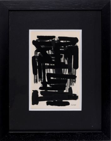 Трафарет Soulages (After) - Gouaches et gravures (C), 1957 - Framed!