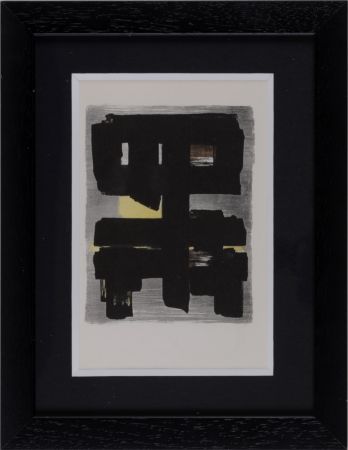 Трафарет Soulages (After) - Gouaches et gravures (E), 1957 - Framed!