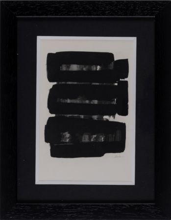Трафарет Soulages (After) - Gouaches et gravures (G), 1957 - Framed!