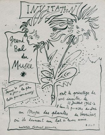 Литография Cocteau - Grand Bal du Musée