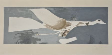 Литография Braque - Grand oiseau gris 