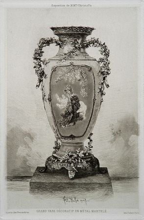 Офорт И Аквитанта Buhot - Grande vase décoratif