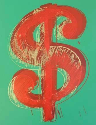 Сериграфия Warhol - Green Dollar