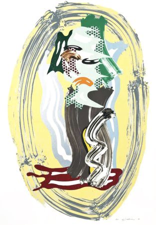 Многоэкземплярное Произведение Lichtenstein - Green Face