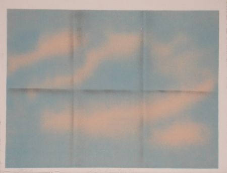 Литография Goode - Grey Folded Clouds - I Blue and Pink