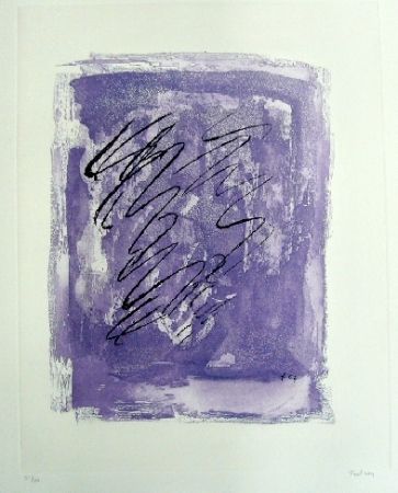 Офорт И Аквитанта Fautrier - Griffure sur fond violet