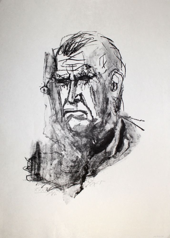Литография Dix - Grosses Selbstbildnis / Large Self-Portrait
