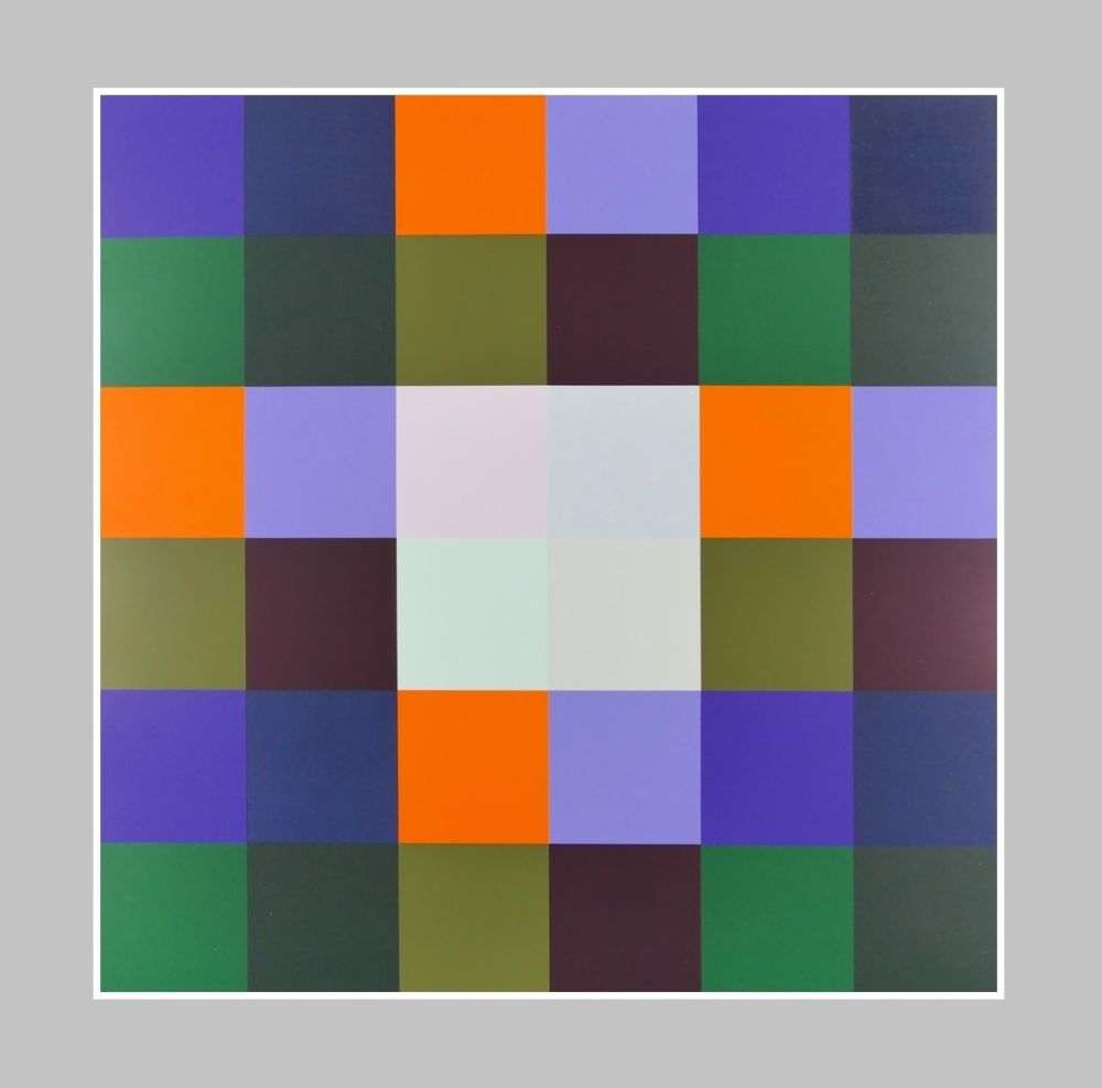 Сериграфия Lohse - Gruppe von 8 Quadraten mit vier Rechtecken