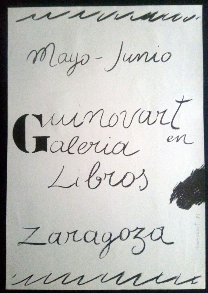 Афиша Guinovart - Guinovart en la Galeria libros - Zaragoza - 1972