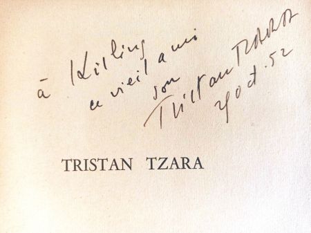 Иллюстрированная Книга Tzara - Hand-signed for painter Moise Kisling - Poetes d'aujourd'hui, 1952 - Hand-signed!