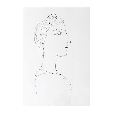 Гравюра Picasso - Head of a Woman in Profile