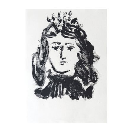 Гравюра Picasso - Head of a Woman Wearing a Crown 