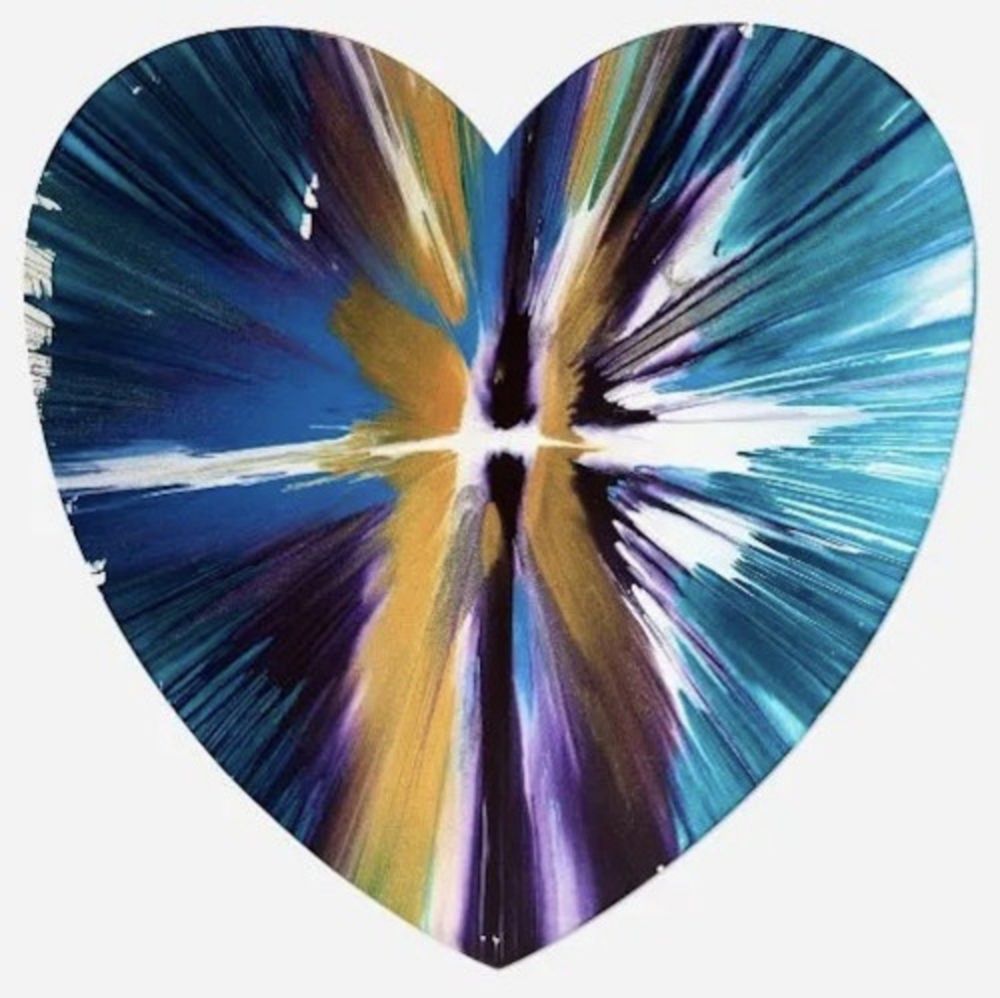 Многоэкземплярное Произведение Hirst - Heart Spin Painting