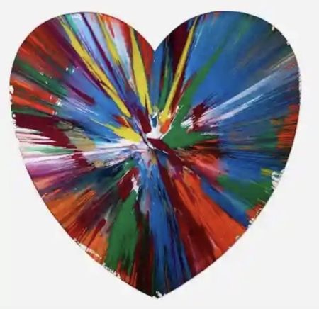 Многоэкземплярное Произведение Hirst - Heart Spin Painting