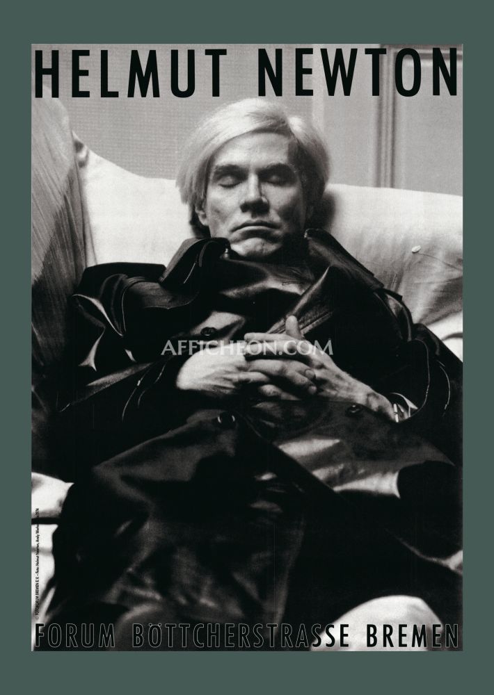 Литография Newton - Helmut Newton: 'Andy Warhol, Paris, 1974' 1983 Offset-lithtograph
