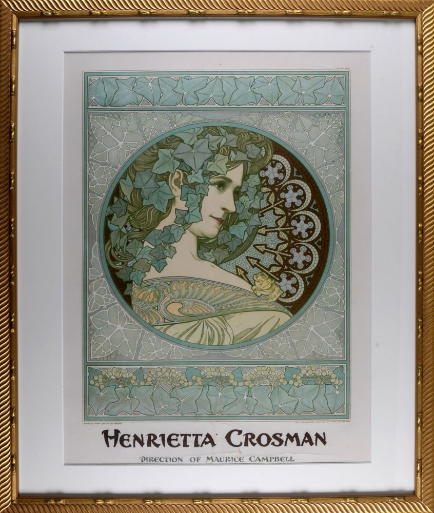 Литография Mucha - Henrietta Crosman, circa 1908 - Framed