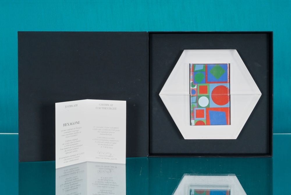 Иллюстрированная Книга Vasarely - Hexagone - 1988, Artbooks and Sculpture Hand-signed