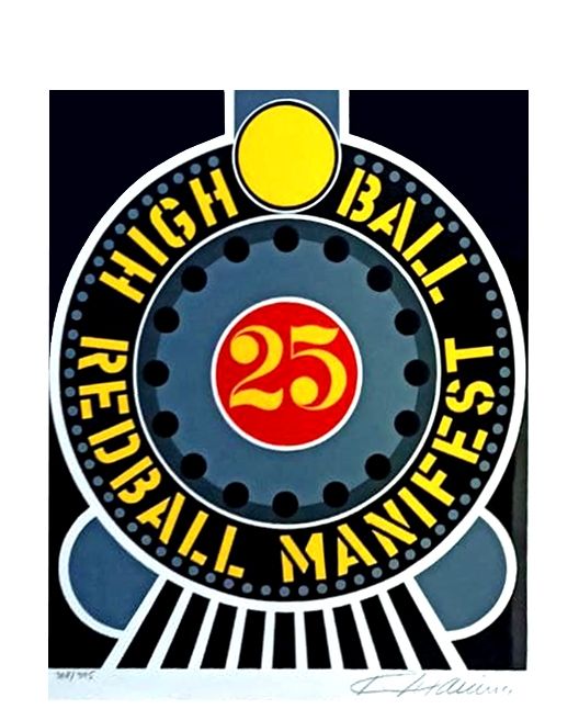 Сериграфия Indiana - HIGH BALL ON THE RED BALL MANIFEST