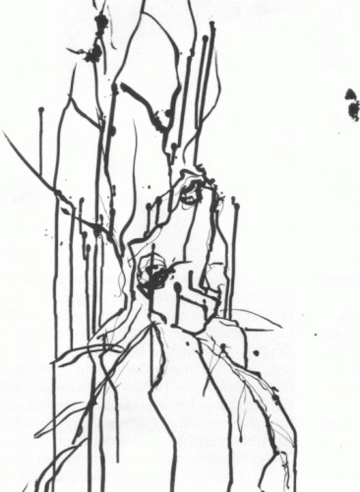 Офорт И Аквитанта Baselitz - Hirsche II (B&W)