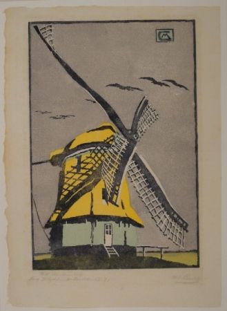 Гравюра На Дереве Cunz - Holländische Windmühle