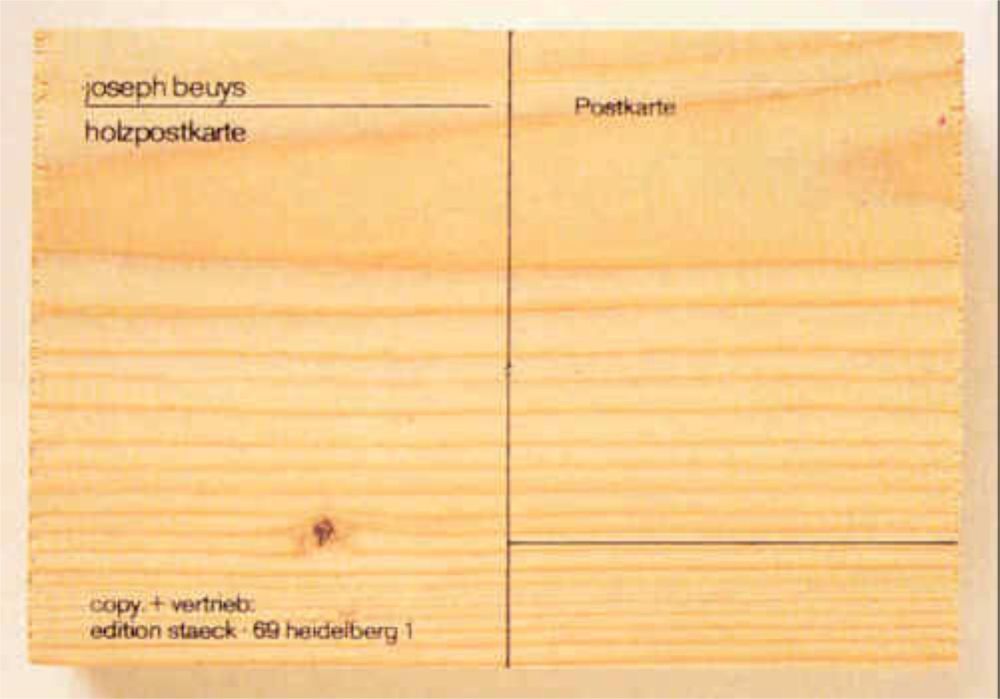 Сериграфия Beuys - Holzpostkarte