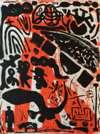 Литография Penck - Homage to Beuys